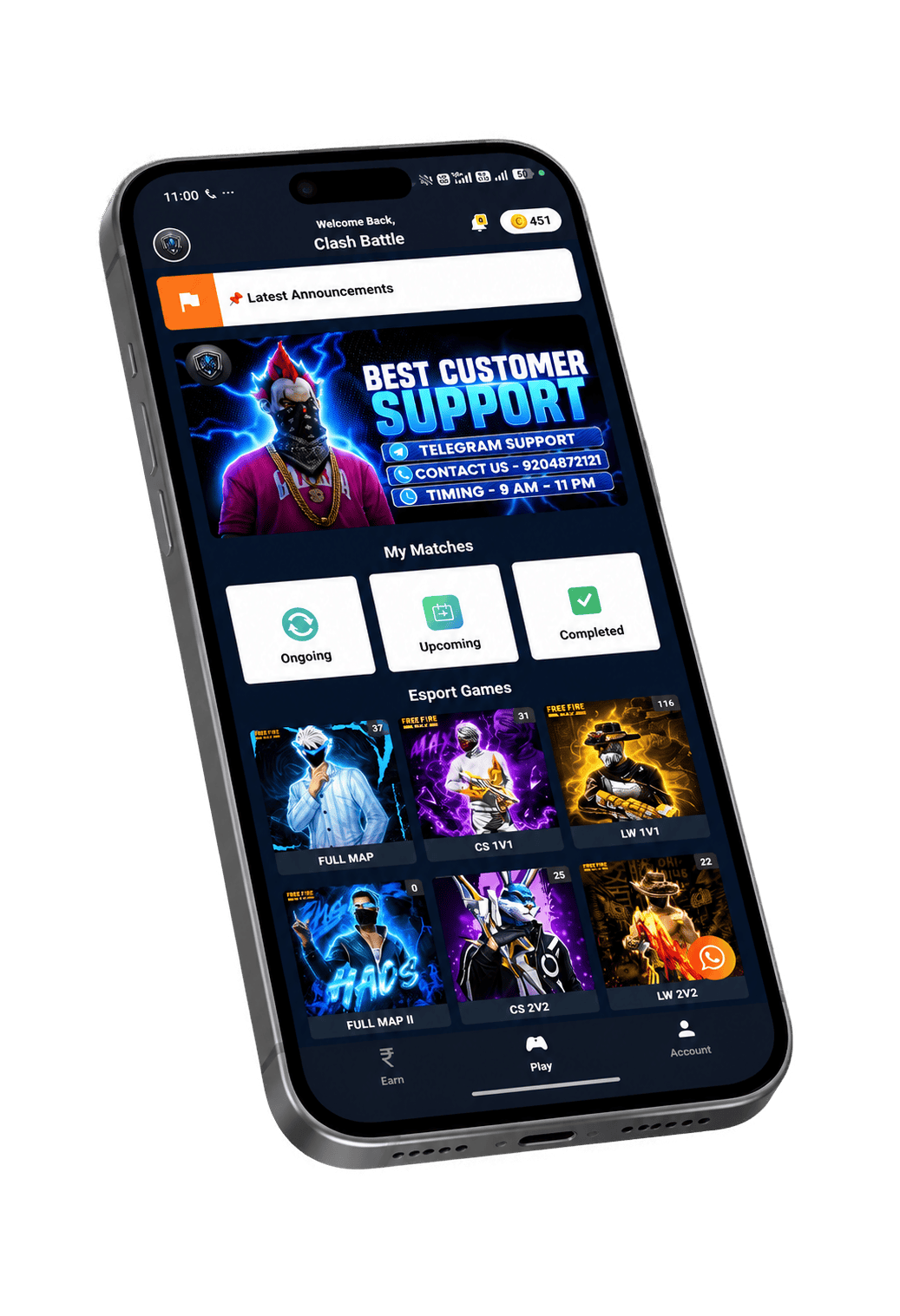 Clash Battle App